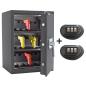 Preview: Rottner Kurzwaffentresor EN-1 KWT-65 Doppelbartschloss anthrazit S00361